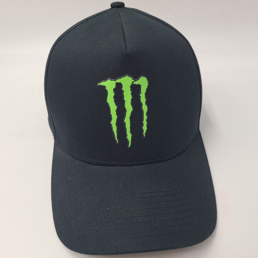 Monster Energy Hat Adjustable Black Green Logo Drink Extreme Sports Casual Men